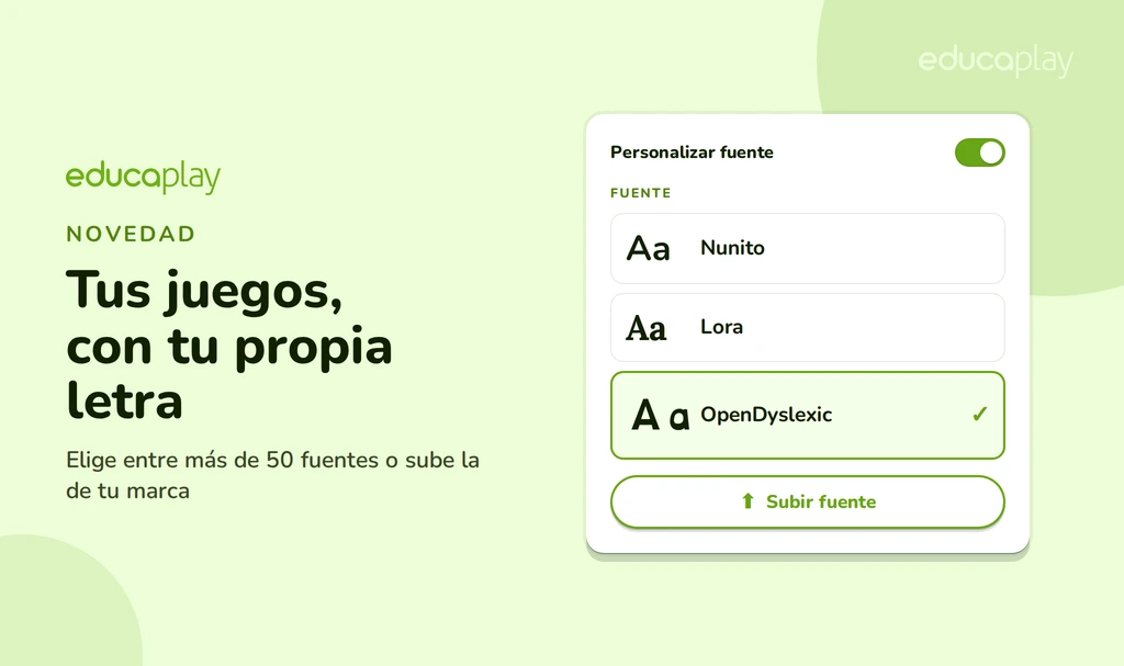 Personalizar la tipografía de los juegos en Educaplay